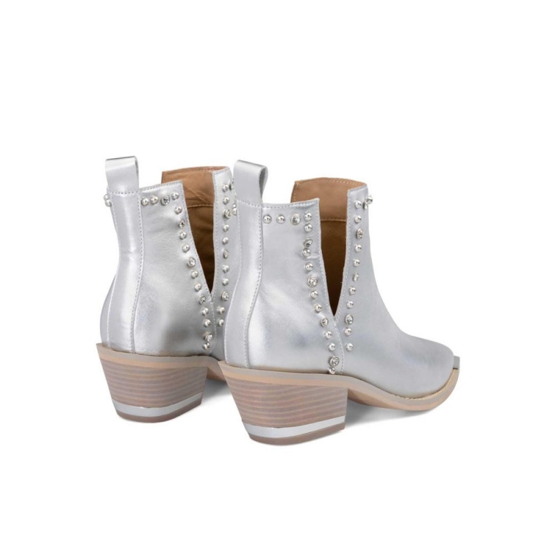 Bottines Alma En Pena Studded Detailing Beige Femme | FYK-96215317